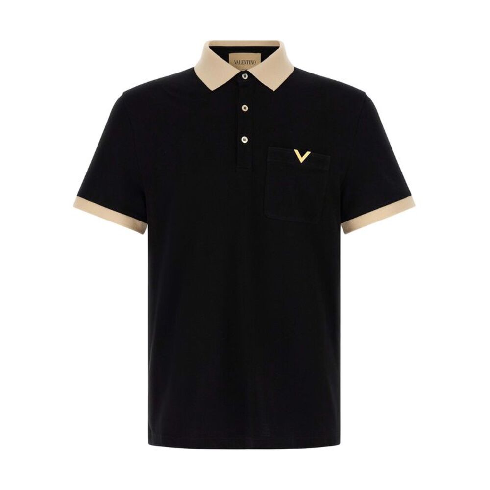 Valentino Garavani Bicolor Cotton Polo Men's Shirt